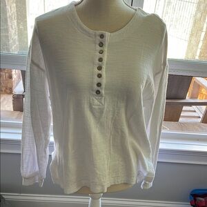 White Button-Up Women's Top